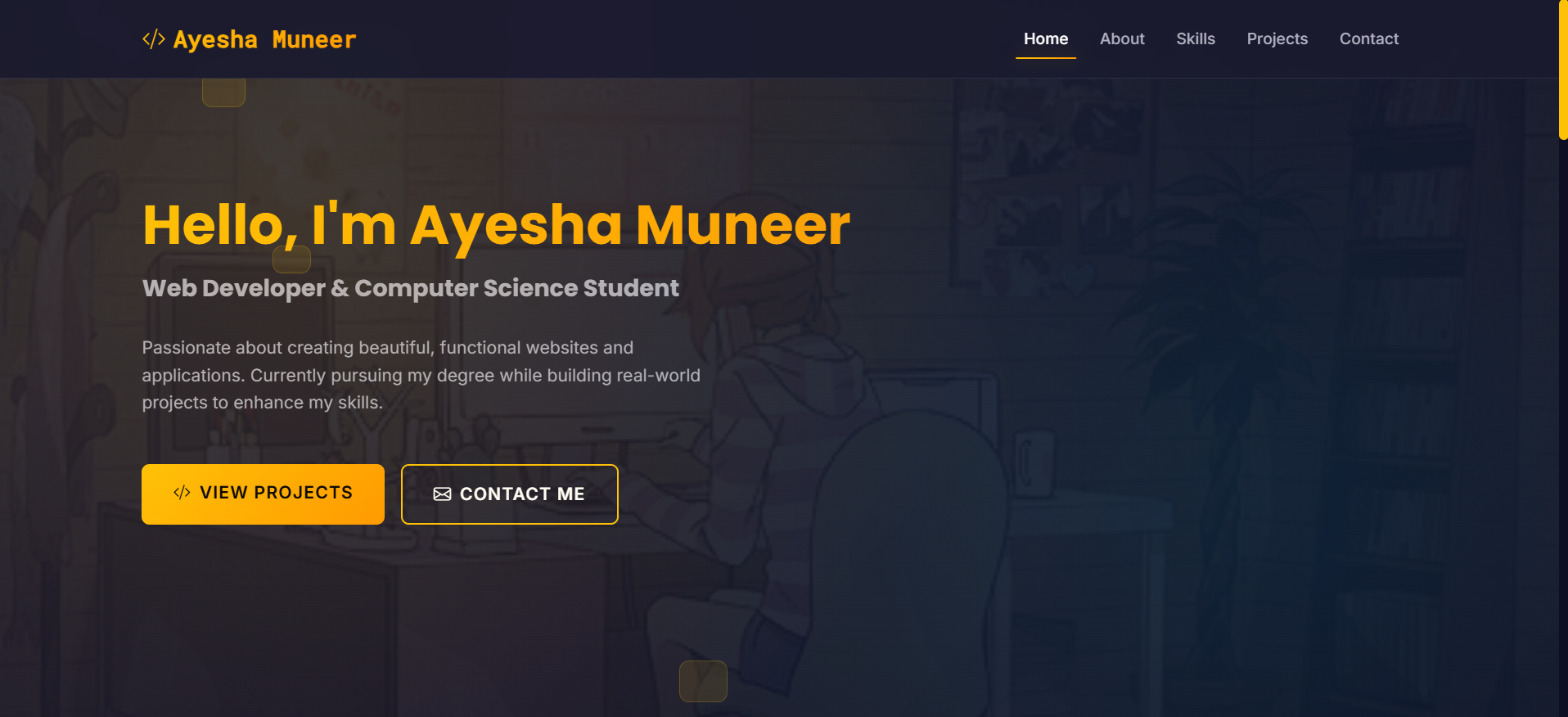 Portfolio Website Homepage